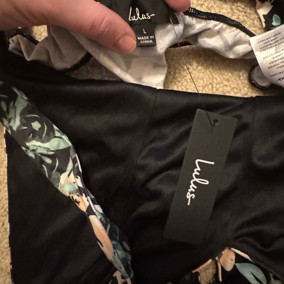 Lulu’s Floral One-Piece Bodysuit - Picture 3 of 5